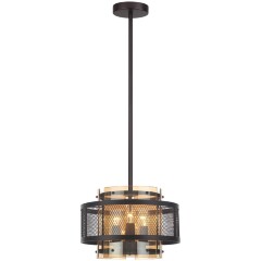 8007/3 MODERNI LN24 черный/черный, золотой металл/металл, стекло Подвесной светильник Е14 3*40W 220V Zarina