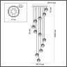 Люстра каскадная LED 60W (12*5W) 4000K 3000Лм Odeon Light SONO 5100/60L