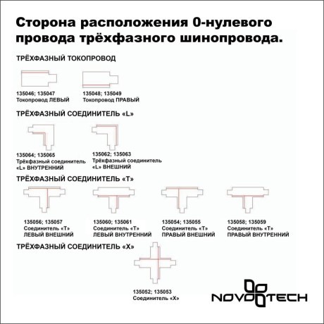 Соединитель "Г" внешний трехфазный Novotech 135062