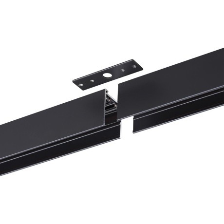 135299 Черный 1м шинопровод накладной/подвесной (в комплекте торцевые заглушки 2шт, крышка и соединит. планка) Novotech VECTOR