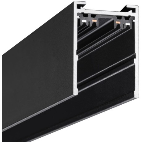 135299 Черный 1м шинопровод накладной/подвесной (в комплекте торцевые заглушки 2шт, крышка и соединит. планка) Novotech VECTOR