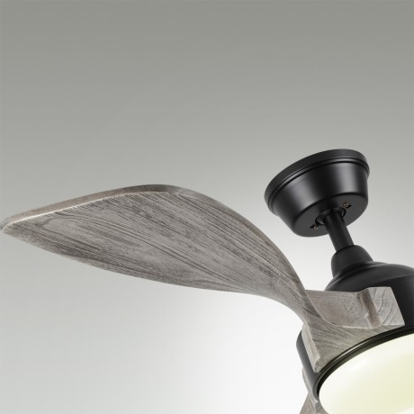 7702/24L VIVA LED SN24 Люстра-вентилятор черный/серое дерево LED 24Вт 3000-6000K D1320 пульт ДУ STORM