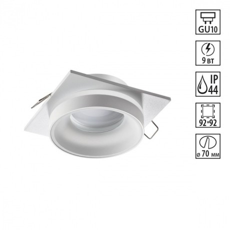 Встраиваемый светильник Novotech 370785 WATER IP44 под лампу 1xGU10 9W