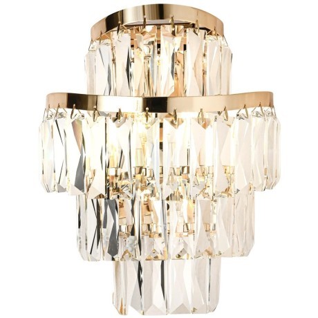 5073/2W HALL ODL24 505 золото/прозрачный/металл/хрусталь Бра E14 2*40W WAYTA