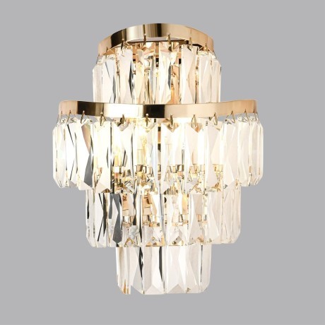 5073/2W HALL ODL24 505 золото/прозрачный/металл/хрусталь Бра E14 2*40W WAYTA