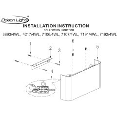 Настенный светильник белый металлический прямоугольник Odeon Light LED 4W 3000K 220V MAGNUM 7191/4WL