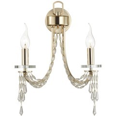 5063/2W CLASSIC ODL24 537 золото/прозрачный/металл/хрусталь Бра E14 2*40W CAPEL