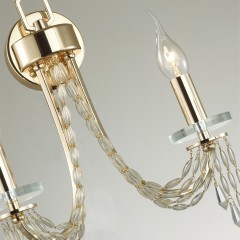 5063/2W CLASSIC ODL24 537 золото/прозрачный/металл/хрусталь Бра E14 2*40W CAPEL