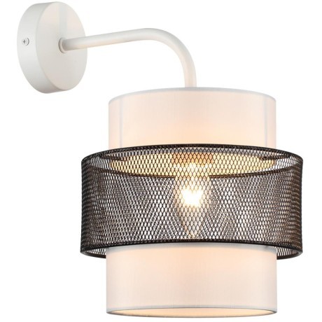 8002/1W MODERNI LN24 белый, черный металл/металл, текстиль Бра Е27 60W 220V ANIMAISA