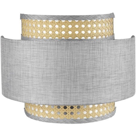 8043/1W MODERNI LN24 черный/серый/бежевый, металл/текстиль/ротанг Бра Е27 1*60W 220V LAUNA