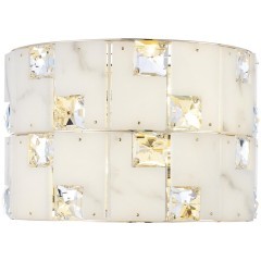 5076/2W HALL ODL24 497 золото/прозрачный/белый/металл/хрусталь/алебастр Бра E14 2*40W CHESSI