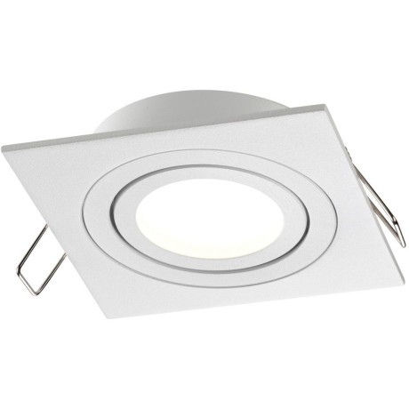 371019 Белый квадратный встраиваемый светильник 92мм с поворотной лампой GU10 50W 220-240V IP20 Novotech MORUS