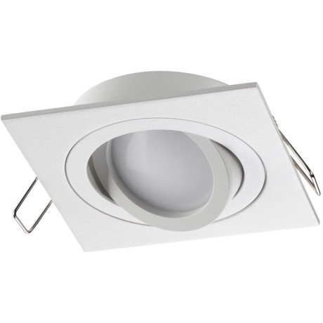 371019 Белый квадратный встраиваемый светильник 92мм с поворотной лампой GU10 50W 220-240V IP20 Novotech MORUS