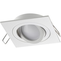 371019 Белый квадратный встраиваемый светильник 92мм с поворотной лампой GU10 50W 220-240V IP20 Novotech MORUS