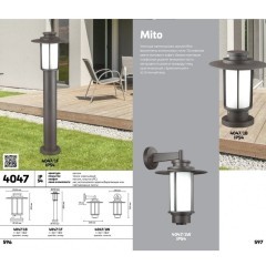 Уличный настенный светильник Odeon Light 4047/1W MITO IP54 под лампу 1xE27 18W