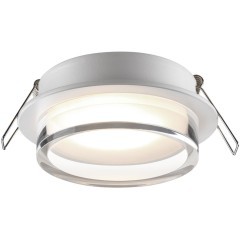 371025 Белый круглый встраиваемый светильник с акриловым кольцом под лампу GX53 макс 12Вт 220-240V IP20 Novotech GEM