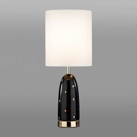 5424/1T MODERN ODL_EX24 золотой/черный/белый/металл/керамика/ткань Настольная лампа E27 1*60W  POLLEN