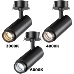 Светильник встраиваемый с перекл. цв. температуры, мощности LED 3000К\4000К\6000К 5W/9W/13W Novotech NAIL 359220