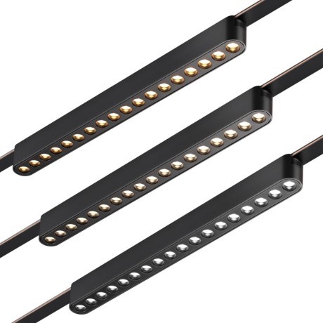 359460 Трековый ременный светодиодный SMART светильник c доп. механическим перекл. цветности Novotech EASY CRI90+ 3000-6000К 660Лм 28° 18W TUYA, Алиса, Wi-Fi