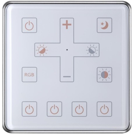 Настенная беспроводная (2.4G) панель упр. Smart светильниками серии Novotech Glat 359393