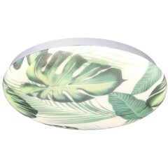 7748/CL PALE SN Светильник светодиодный потолочный пластик/белый/зеленый LED 30Вт 4000К D330 IP43 FLORI