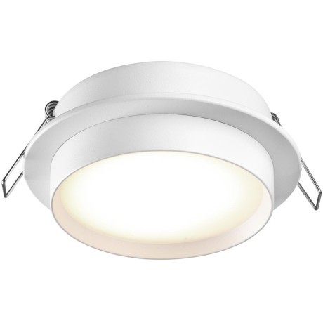 371031 Белый круглый встраиваемый светильник с металлическим кольцом под лампу GX53 макс 12Вт 220-240V IP20 Novotech LIRIO