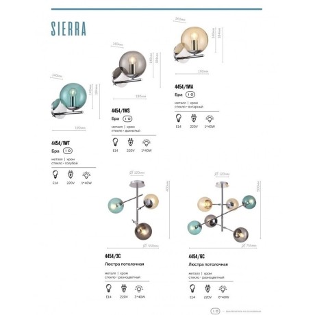 Бра Lumion 4454/1WS SIERRA под лампу 1xE14 1*40W