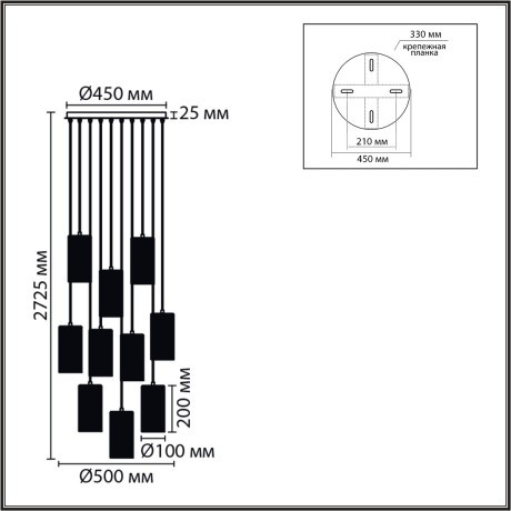  Люстра E14 10*40W 220V MURANO 8401/10