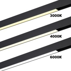 359939 Черный трековый линейный SMART светильник 22см (токопроводящий), пульт ДУ/Tuya Smart Life/Алиса 3000-6000К 220В 24Вт 120° 1440Лм CRI90 Novotech VECTOR