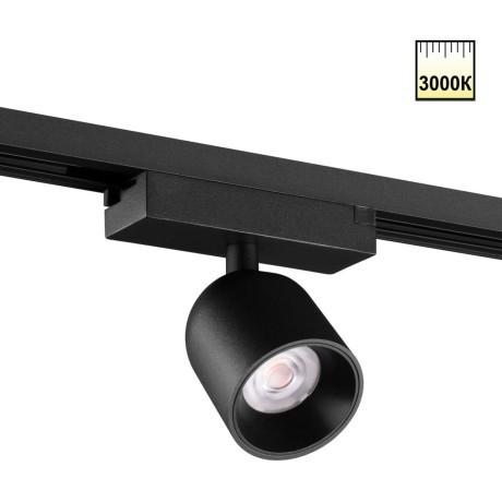 359807 Черный светодиодный однофазный трехжильный трековый светильник 10Вт 882Лм 3000К 32° CRI≥90 180-265V IP20 Novotech SOLETTE