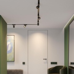 359807 Черный светодиодный однофазный трехжильный трековый светильник 10Вт 882Лм 3000К 32° CRI≥90 180-265V IP20 Novotech SOLETTE