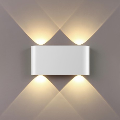 Настенный светильник белый металлический прямоугольник Odeon Light LED 4W 3000K 220V MAGNUM 7192/4WL