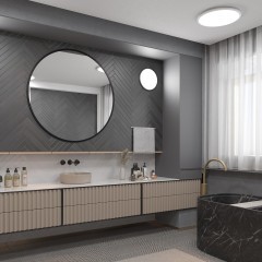 Светильник влагозащищ. диммир. с датчиком движения (пульт ДУ в комплекте) IP43 LED 48W 4320Лм 3000-6000К Novotech MASK 359213