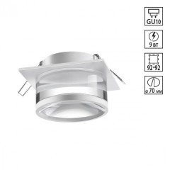 Встраиваемый светильник Novotech 370917 GEM под лампу 1xGU10 9W