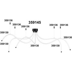 Подвесной комплект с 2-х метровым тросом RAMO 359136