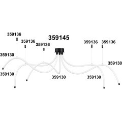 Подвесной комплект с 2-х метровым тросом RAMO 359136