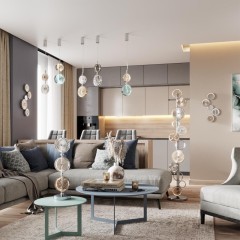 Декоративный торшер Odeon Light 5416/68FL Caramella светодиодный LED 68W