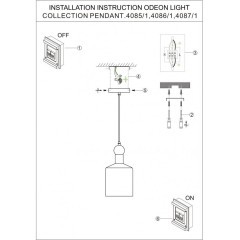 Подвесной светильник цилиндр Odeon Light 4086/1 BOLLI под лампу 1xE27 1*40W