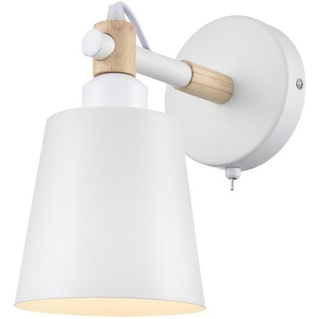 8097/1W MODERNI LN25 белый/белый металл, дерево/металл Бра Е27 1*60W 220V ROSALINA