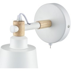 8097/1W MODERNI LN25 белый/белый металл, дерево/металл Бра Е27 1*60W 220V ROSALINA