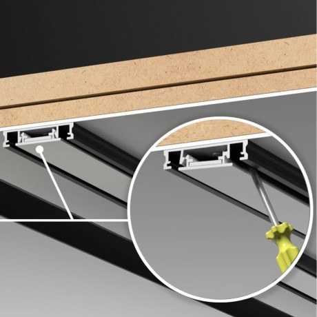 Плоский 1м накладной магнитный шинопровод толщиной 5.5мм Novotech Smal 135193