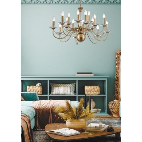 8033/16 CLASSI LN24 медь, металл/стекло Люстра подвесная Е14 16*40W 220V INCANTO