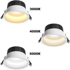 359553 Светильник встраиваемый Novotech WIR с переключателем цв. температуры IP44 LED Ra90 Lm1080 10W 220-240V 3000К\4000К\6000К CLARA