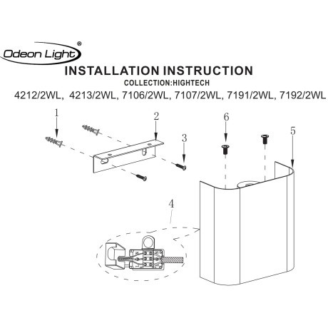 Настенный светильник в виде тонкого плоского скругленного квадрата от Odeon Light LED 2W 3000K 220V MAGNUM 7191/2WL