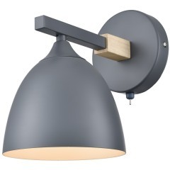 8096/1W MODERNI LN25 серый/серый металл, дерево/металл Бра Е27 1*60W 220V COLANGE