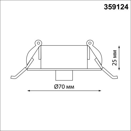 База для встраиваемого монтажа светильников 359128-359133 RAMO 359124