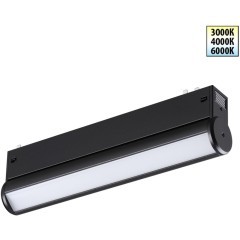 359950 Черный трековый линейный светильник с перекл. цв. температуры 3000;4000;6000К 10Вт 600Лм CRI90 Novotech VECTOR