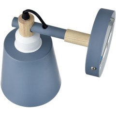 8098/1W MODERNI LN25 синий/синий металл, дерево/металл Бра Е27 1*60W 220V ROSALINA