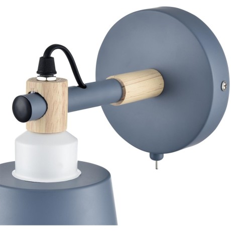 8098/1W MODERNI LN25 синий/синий металл, дерево/металл Бра Е27 1*60W 220V ROSALINA