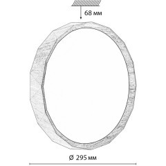 Светильник LED 18Вт 4000K D295 IP43 Sonex ZIF WOOD 7637/AL